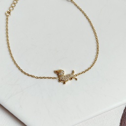 Pulsera Perro Con Circonitas Dorado