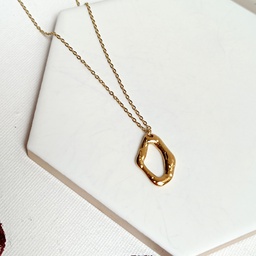 Collar Rombo Textura Dorado