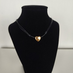 Collar Cuerda Corazón Dorado