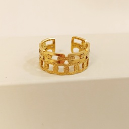 Anillo Doble Cadena Dorado