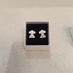 Pendientes Metacrilato Mini Fallera Plata