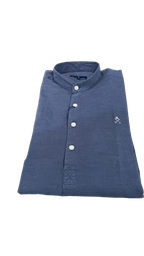 Polera Mao Lino Blue Shadow - Harper &amp; Neyer