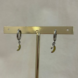 Arito Charm Banana Con Perla Plateado