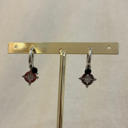 Arito Charm Estrella Brújula Con Piedra Plateado
