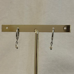 Arito Charm Rayo Con Perla Plateado