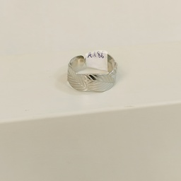 Anillo Hojas Plateado