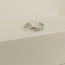 Anillo Tiras Apertura Delantera Plateado