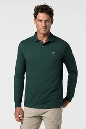 Polo Clásico Manga Larga Verde Oscuro - Williot